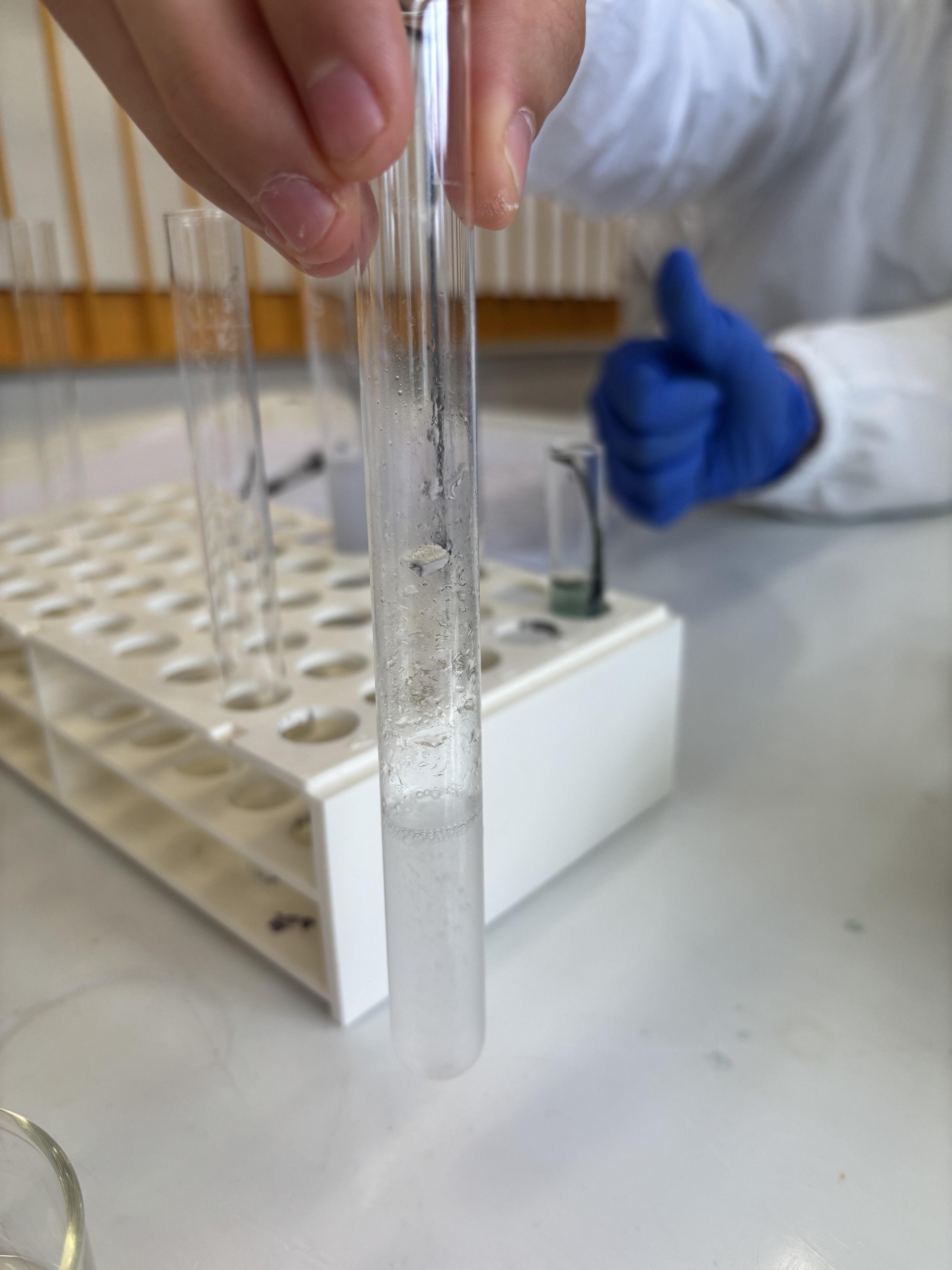 Reazione HCl + Ca in sviluppo